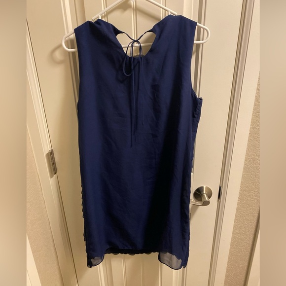 NWT Max Studio M dress navy blue size medium M Med sleeveless Mermaid Scales New - Picture 5 of 14